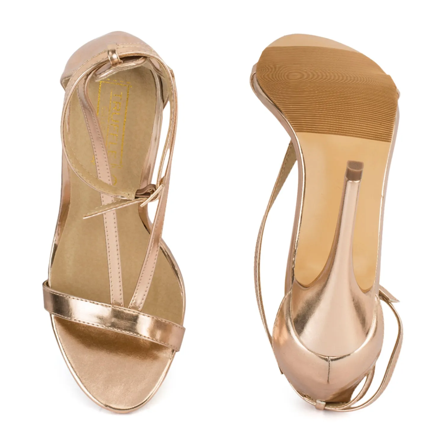 Cross Over Strap High Heel Sandals