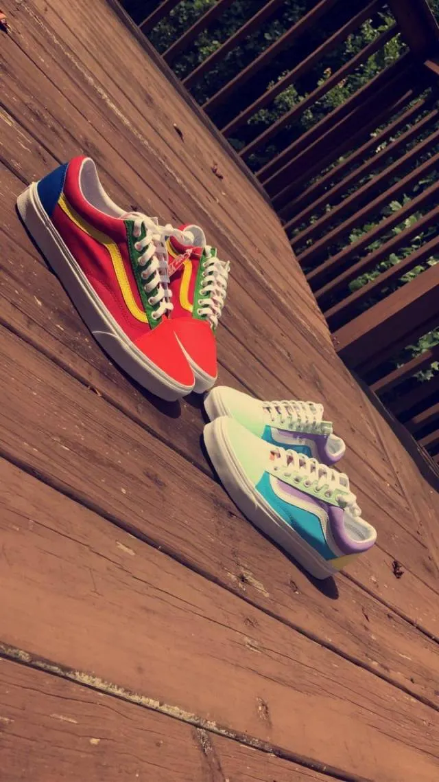 Custom colorblock old skool vans