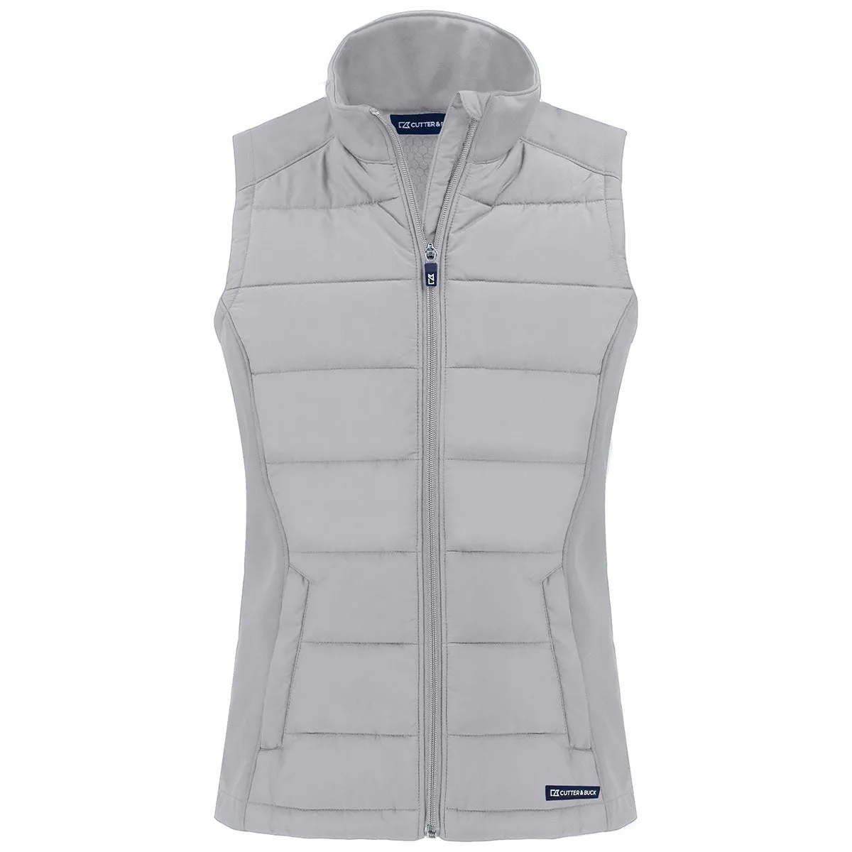 Cutter & Buck Women's CONCRETE Evoke Hybrid Eco Softshell Recycled Full Zip Vest