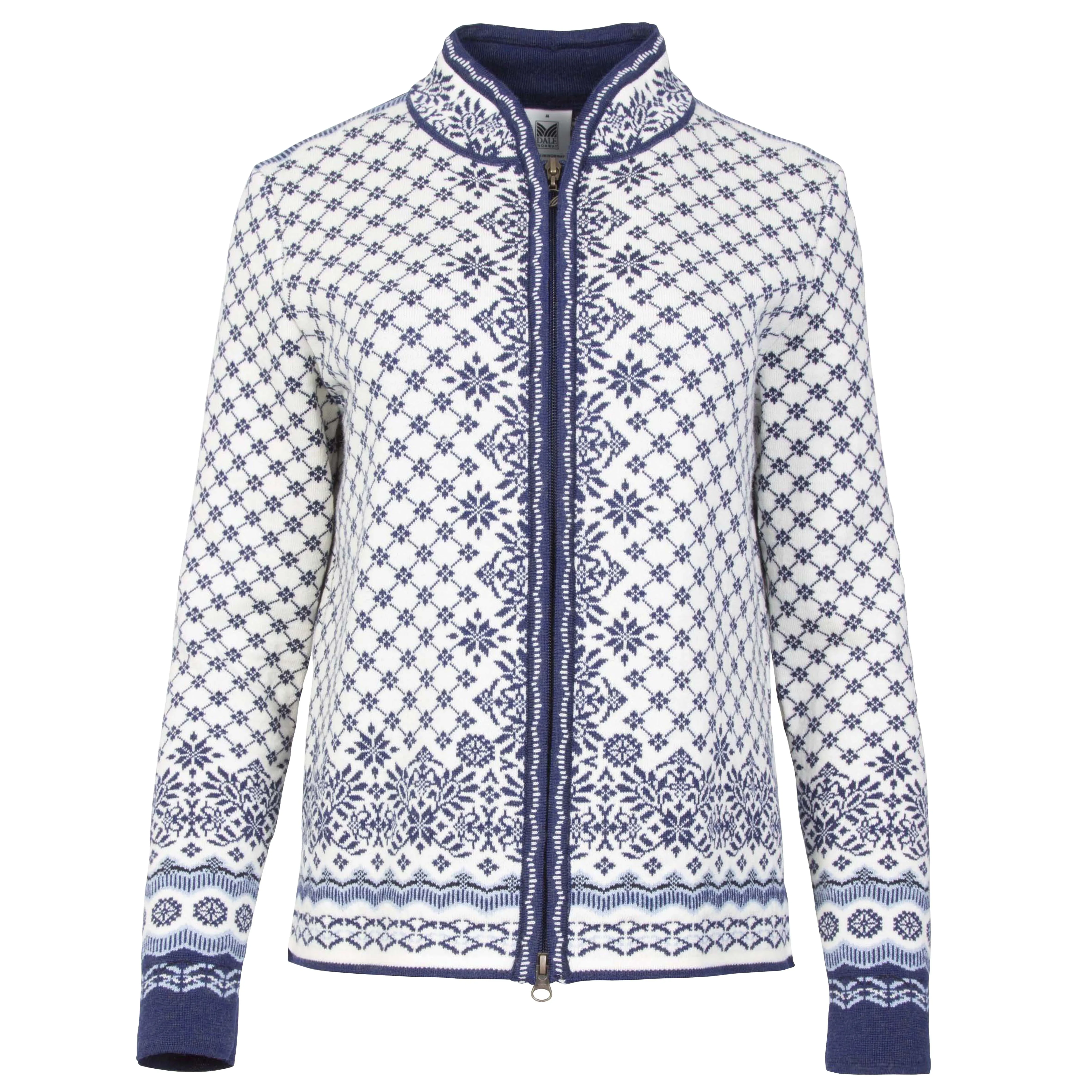 Dale of Norway Women's Solfrid Jacket Offwhite/Navy/Ice Blue | Buy Dale of Norway Women's Solfrid Jacket Offwhite/Navy