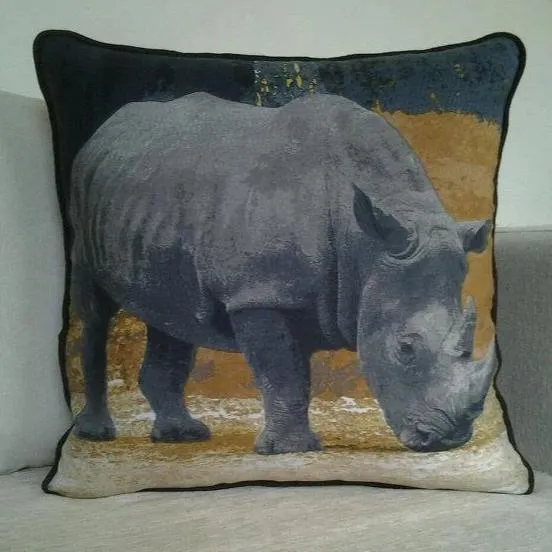 Decorative Throw pillow covers Beautiful Rhino pillow cases African fabric