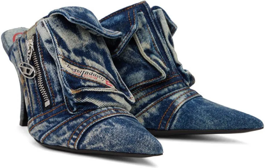 Diesel Blue D-Venus Pocket ML Mules