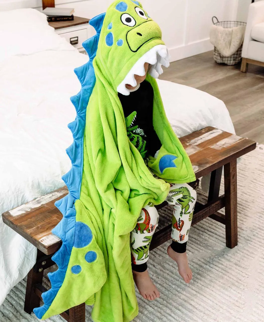 Dinosaur Kid's Hooded Blanket