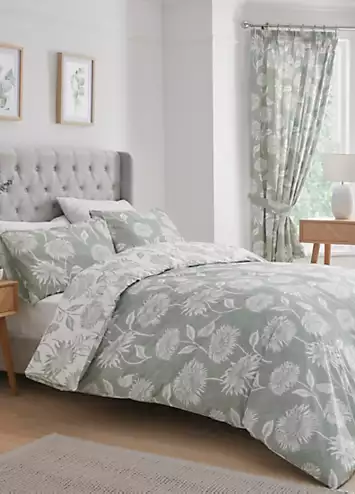 Dreams & Drapes Chrysanthemum Duvet Cover Set - Green | Kaleidoscope