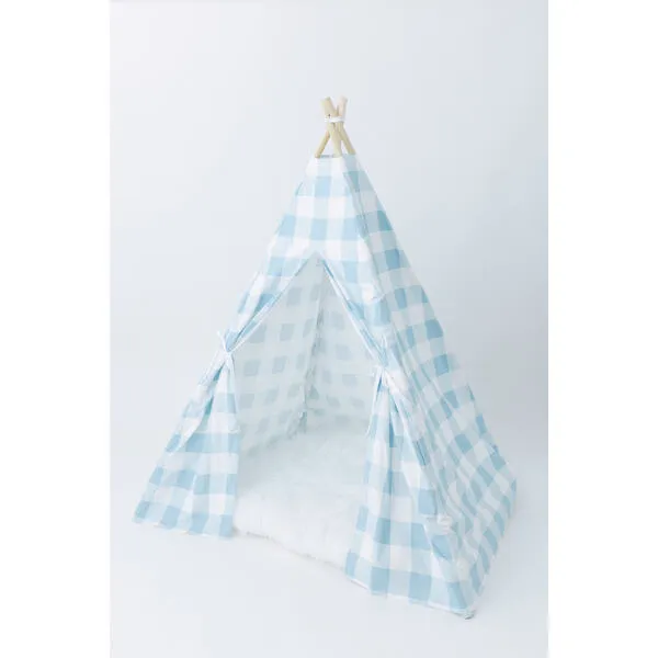 E&E Charles Play Tent, Blue Gingham