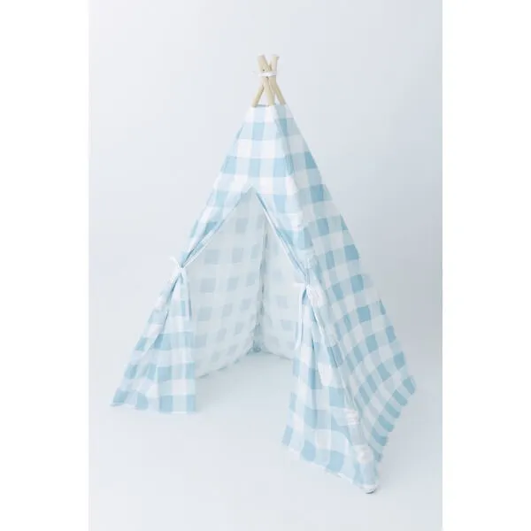 E&E Charles Play Tent, Blue Gingham