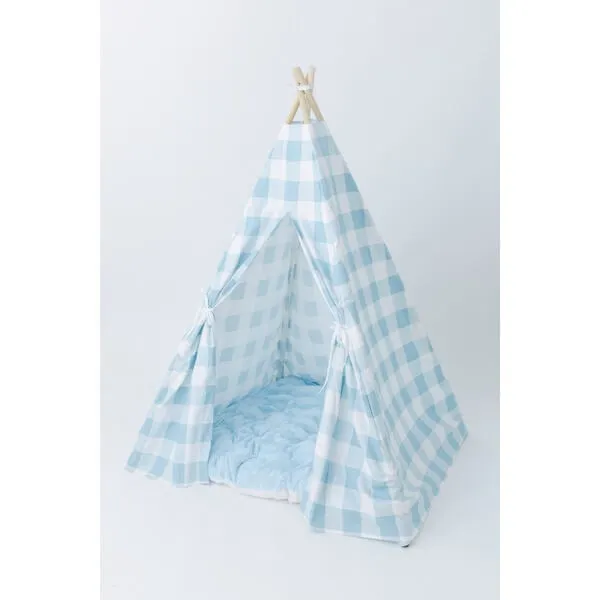 E&E Charles Play Tent, Blue Gingham