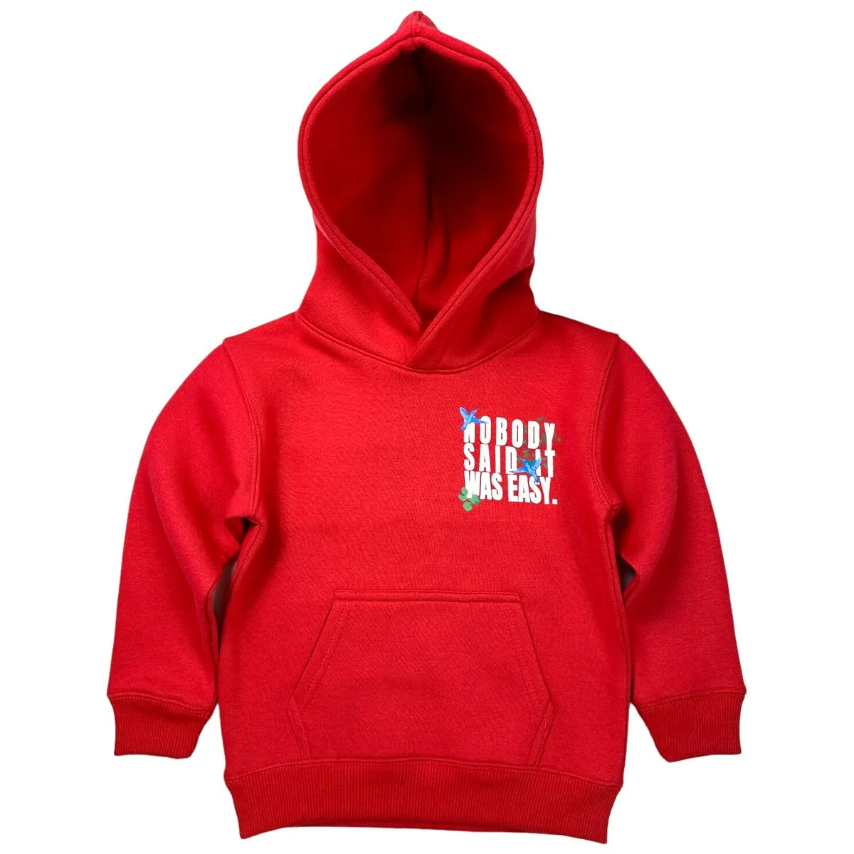 Elite Premium No Body Said It Was Easy Red Boy's Hoodie