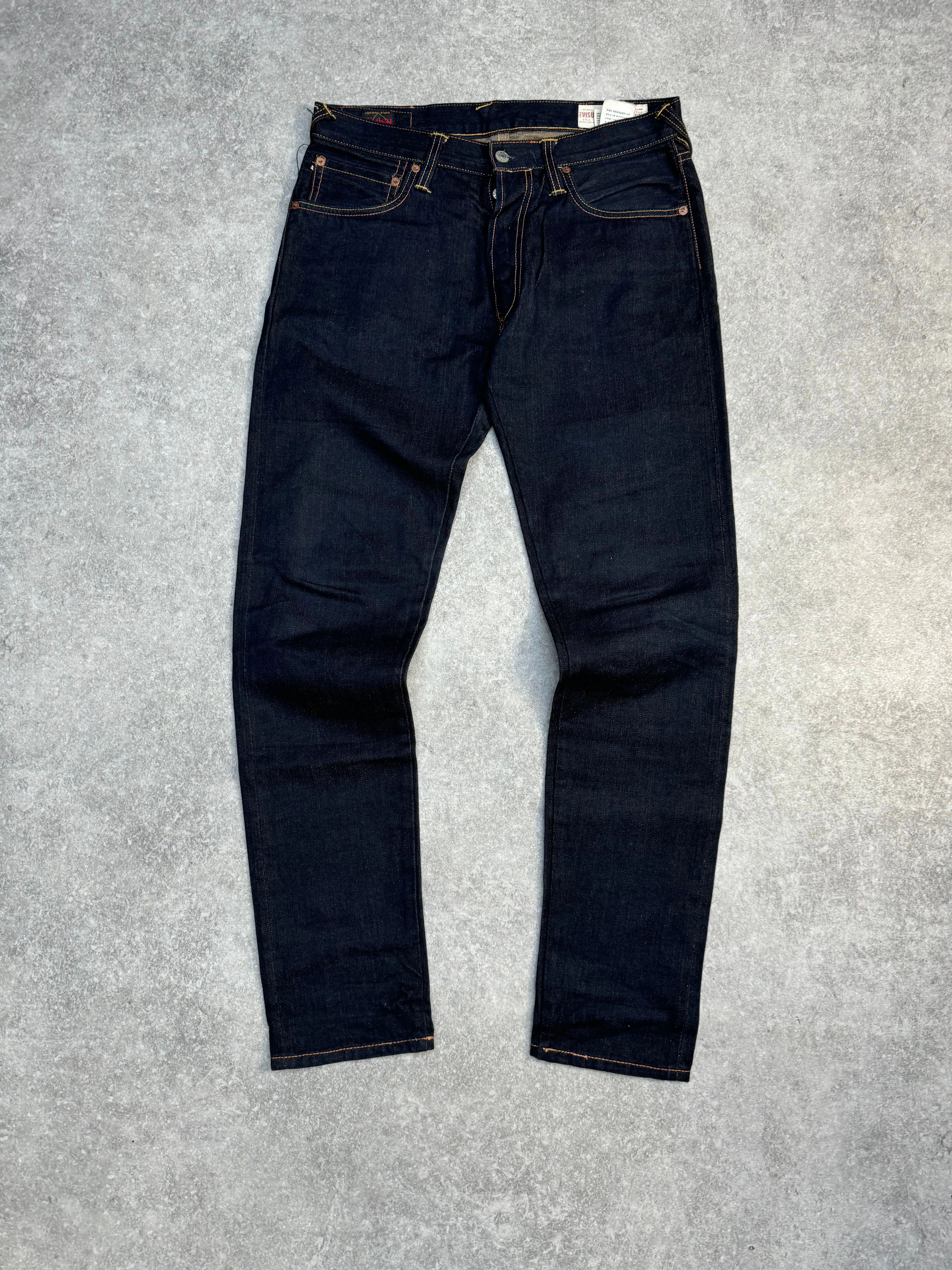 Evisu Diacock Logo Straight Leg Jeans