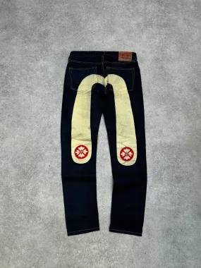 Evisu Diacock Logo Straight Leg Jeans