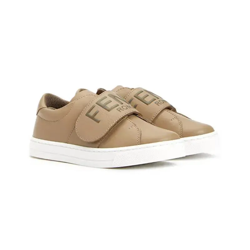 Fendi Baby - Leather Logo Trainers Junior