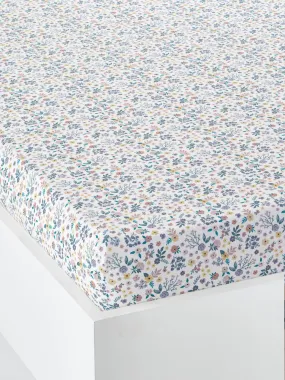 Fitted Sheet for Children, Lilac Square - white light all over printed