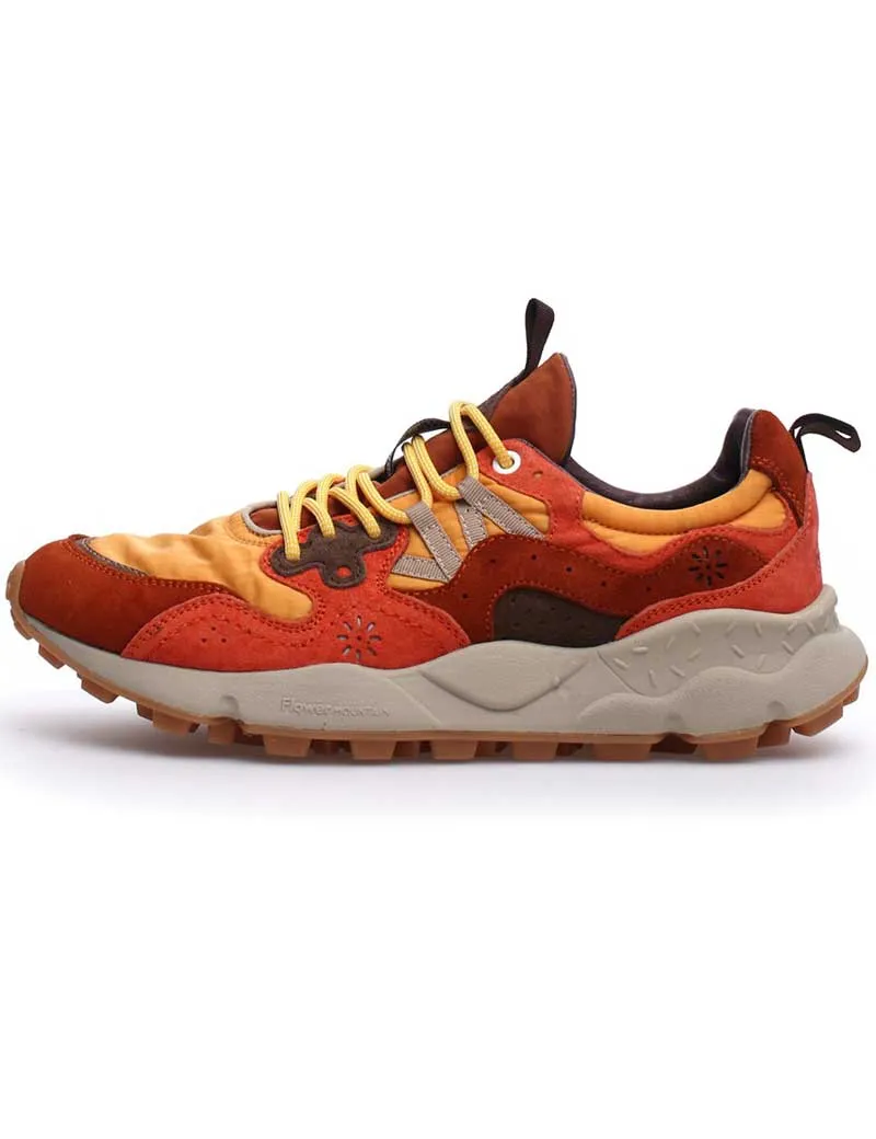 Flower Mountain Yamano 3 Hikerdelic Man Trainers Brown Orange