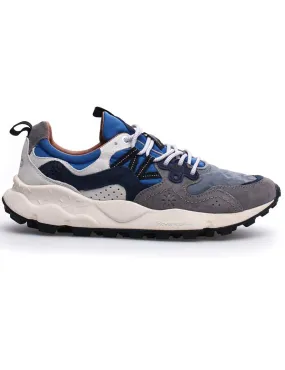 Flower Mountain Yamano 3 Man Trainers Grey Navy