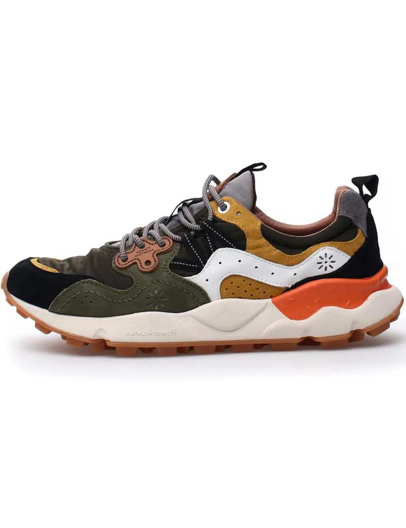 Flower Mountain Yamano 3 Man Trainers Military Brown