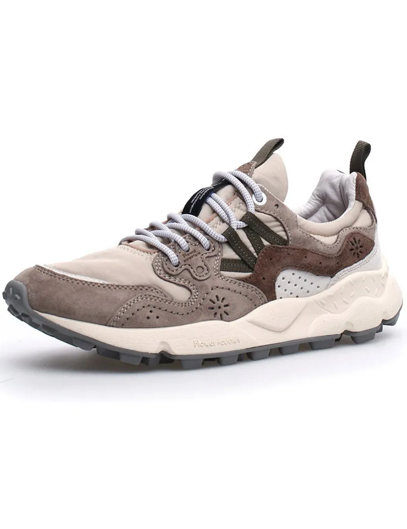 Flower Mountain Yamano 3 Man Trainers Off White Beige