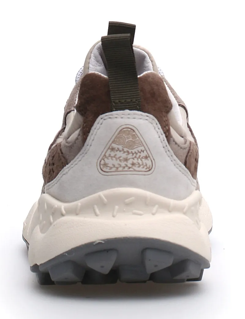 Flower Mountain Yamano 3 Man Trainers Off White Beige