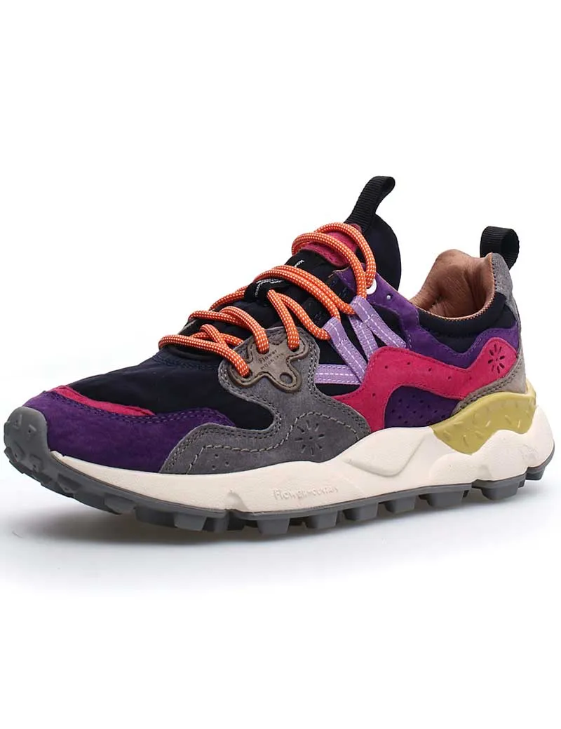 Flower Mountain Yamano 3 Woman Suede Trainers Black Violet