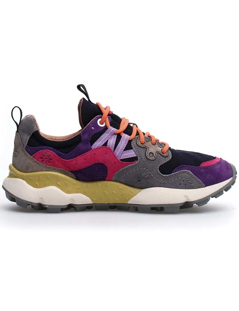 Flower Mountain Yamano 3 Woman Suede Trainers Black Violet