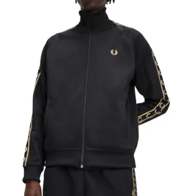 Fred Perry - Contrast Tape Track Jacket - Black/ Gold