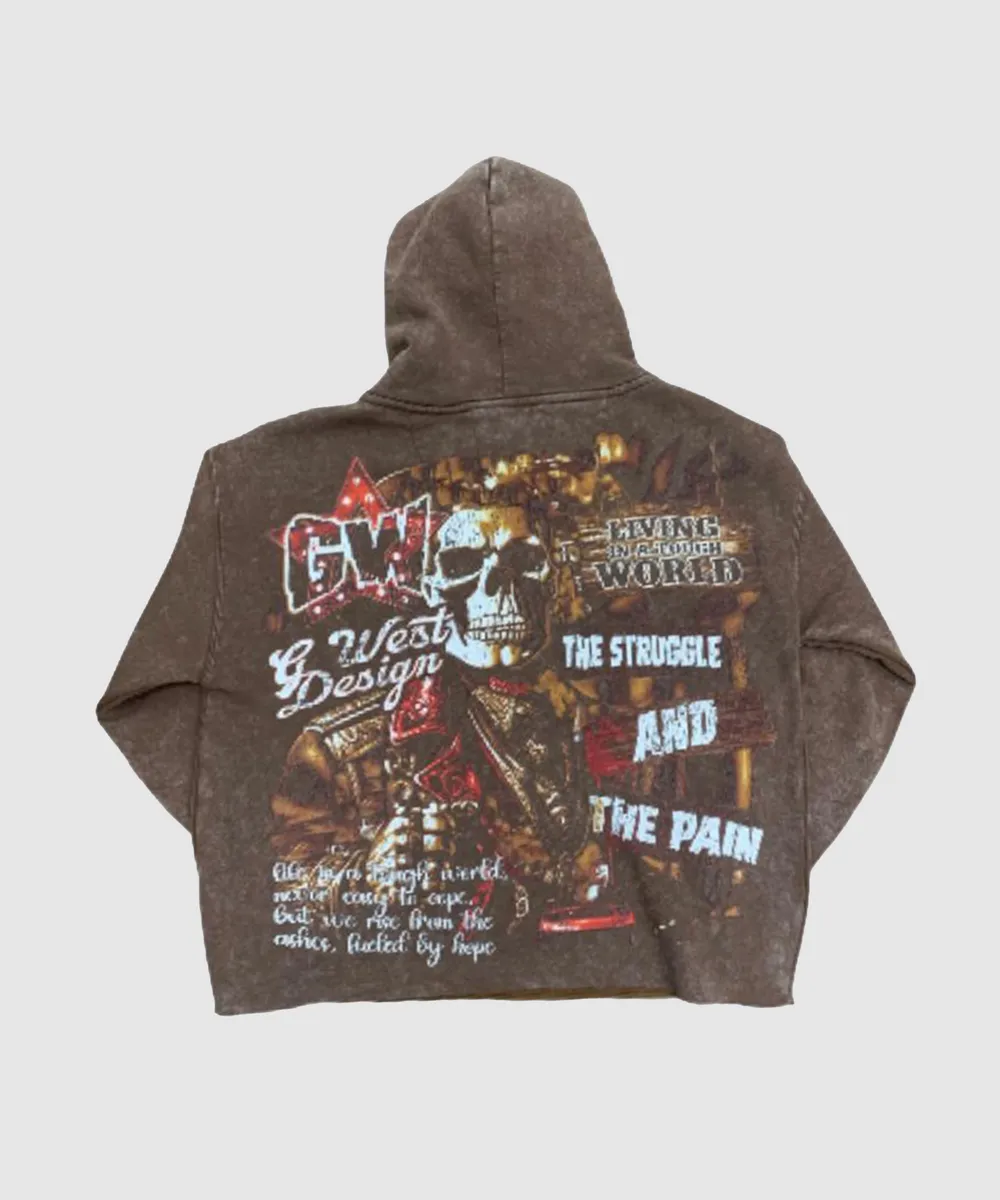 G West Being Enlightened Crop Hoodie