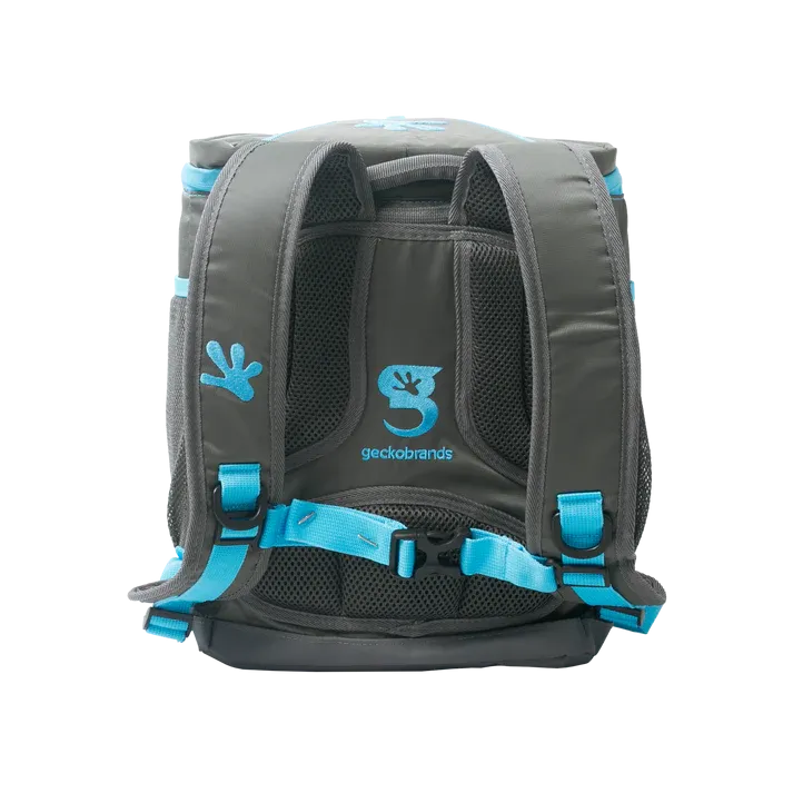 Geckobrands OptiCOOL Backpack Cooler - Gray/Blue