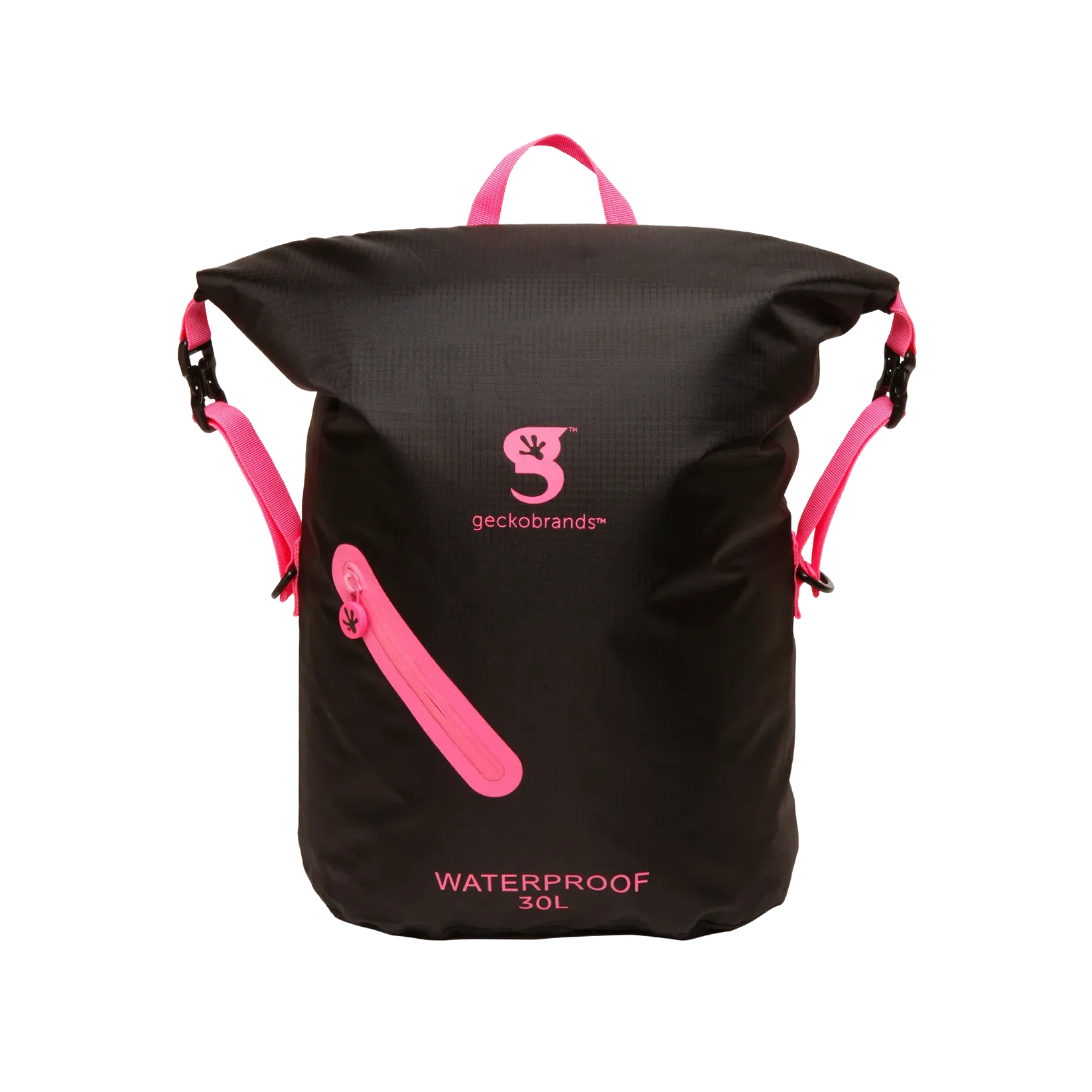 Geckobrands Waterproof Light Backpack - Black/Pink