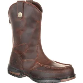 Georgia Boot Mens Athens Pull-On Work Boot GB00226 DARK BROWN