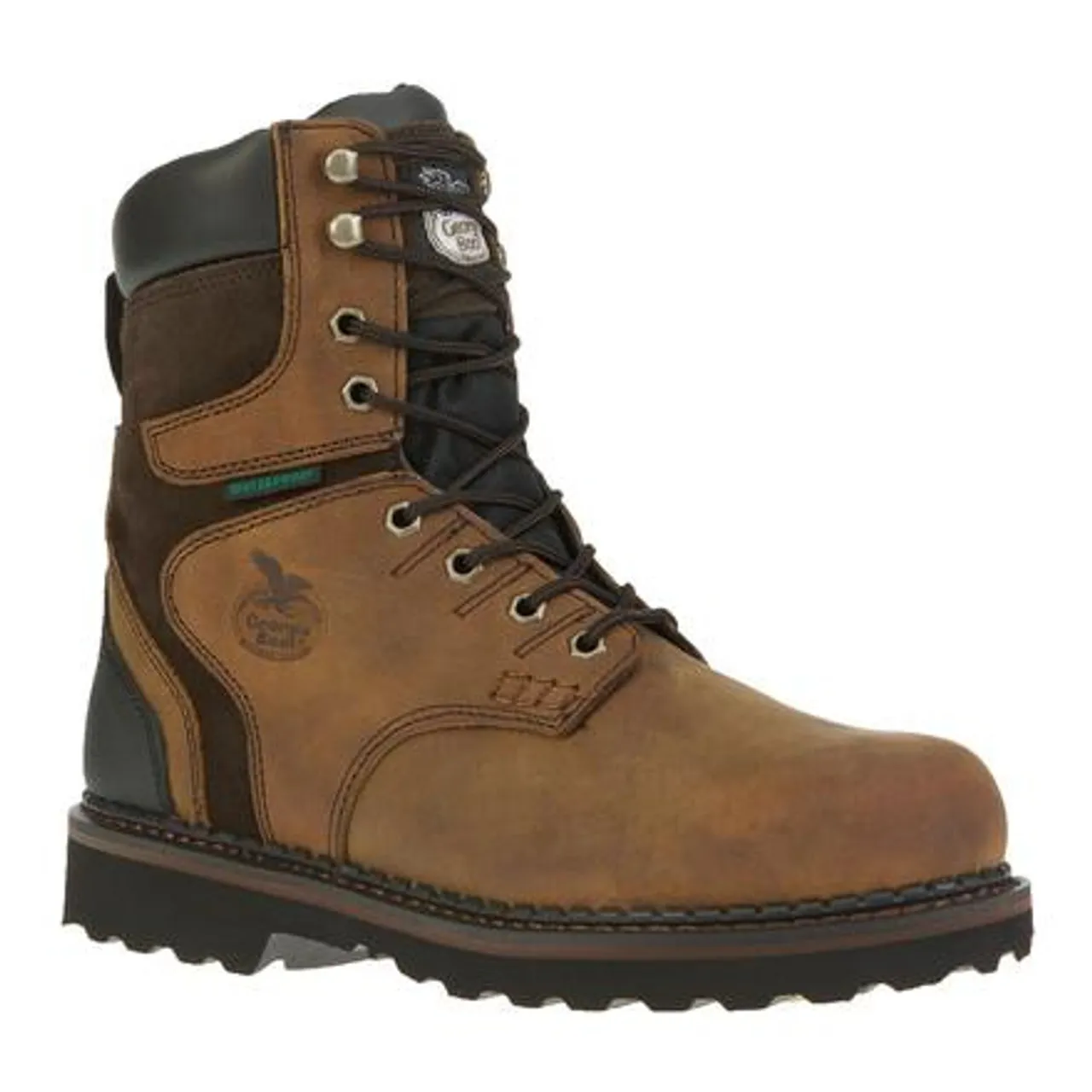 Georgia Boot Mens Brookville Steel Toe Waterproof Work Boot G9334 DARK BROWN