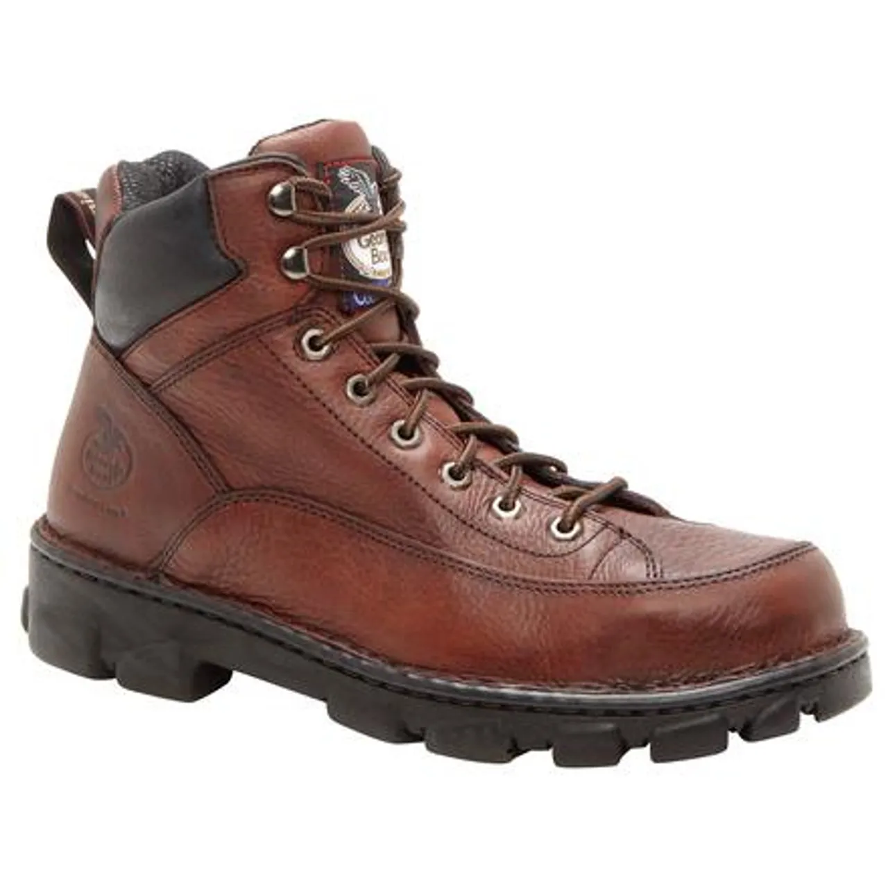 Georgia Boot Mens Eagle Light Wide Load Steel Toe Work Hiker G6395 SOGGY COPPER KETTLE