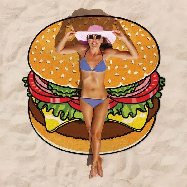 Giant Burger Beach Blanket