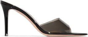 Gianvito Rossi Elle 85mm transparent-strap mules Black