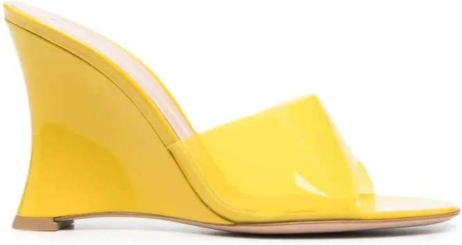 Gianvito Rossi Futura 95mm wedge mules Yellow