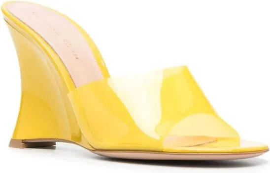 Gianvito Rossi Futura 95mm wedge mules Yellow