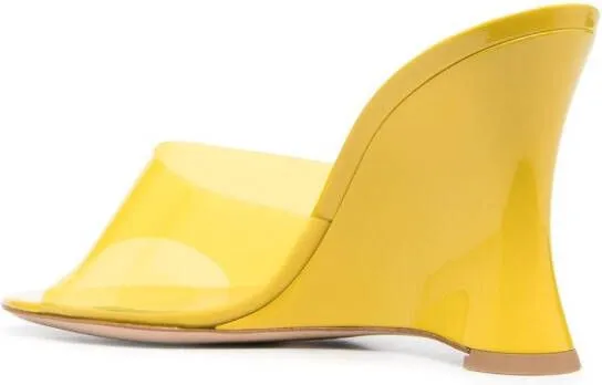 Gianvito Rossi Futura 95mm wedge mules Yellow