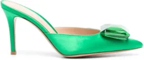 Gianvito Rossi Jaipur 85mm satin mules Green