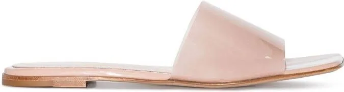 Gianvito Rossi semi-transparent flat sandals Pink