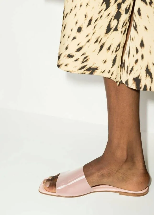 Gianvito Rossi semi-transparent flat sandals Pink