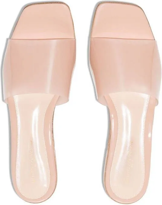 Gianvito Rossi semi-transparent flat sandals Pink