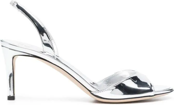 Giuseppe Zanotti 80mm metallic-finish sandals Grey