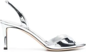 Giuseppe Zanotti 80mm metallic-finish sandals Grey