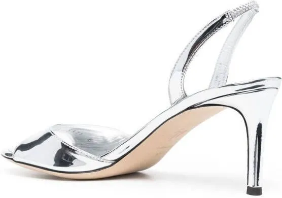 Giuseppe Zanotti 80mm metallic-finish sandals Grey