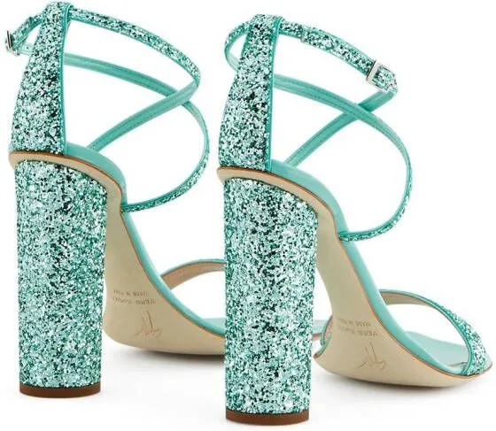 Giuseppe Zanotti Tara glitter-detail sandals Green