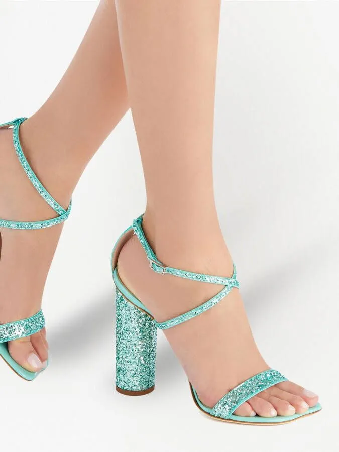 Giuseppe Zanotti Tara glitter-detail sandals Green