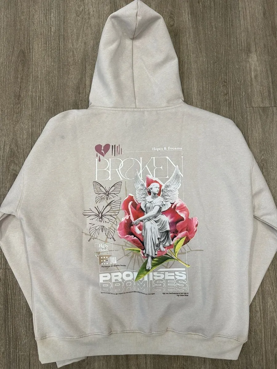 Highly Undrtd  Visionary Angle Wash Tan Hoodie