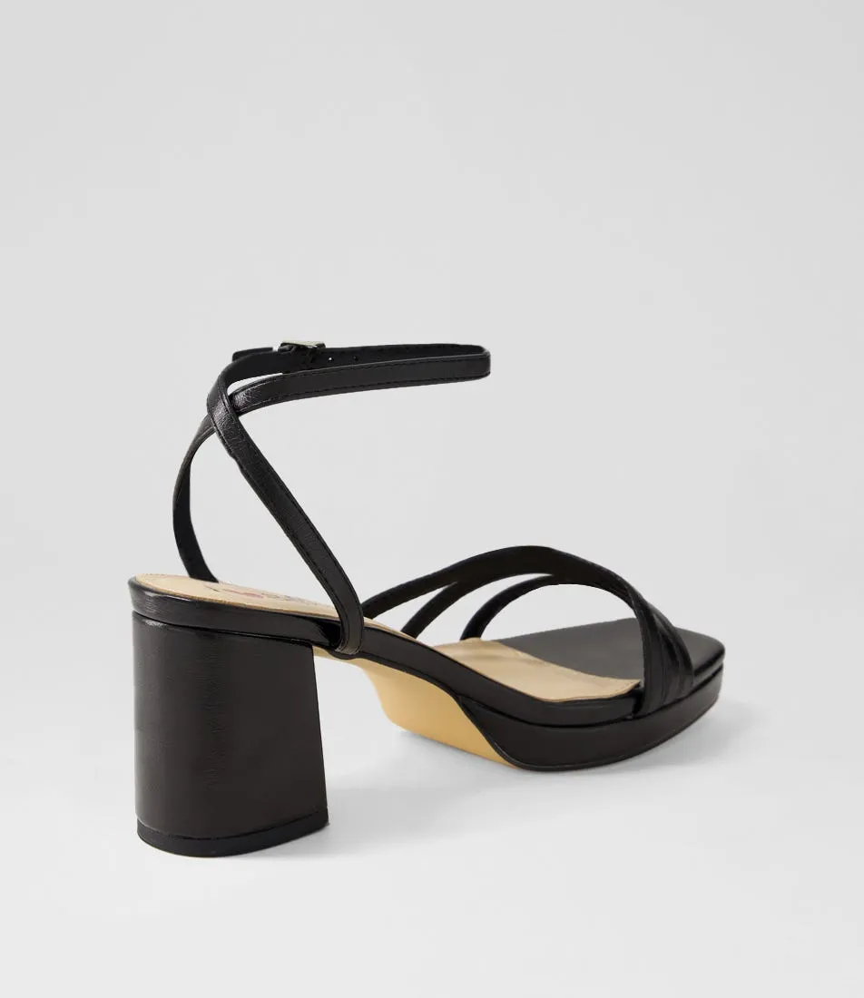 I LOVE BILLY Humber Black Metallic Sandals