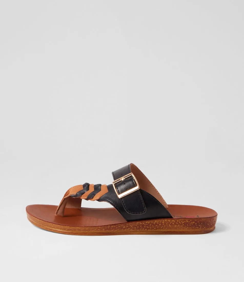 I LOVE BILLY Kessica Black Tan Sandals