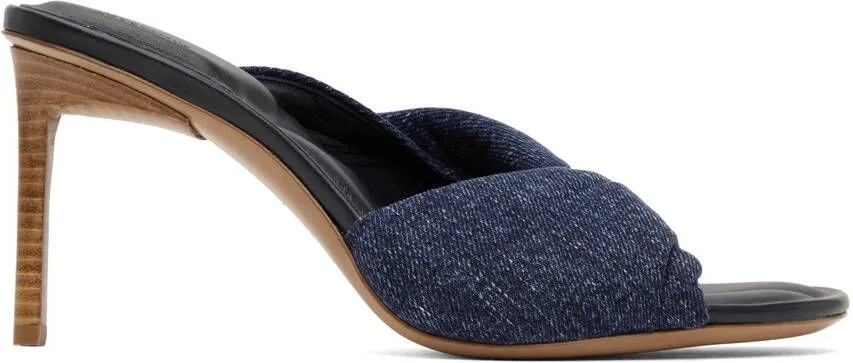 Jacquemus Blue Le Raphia 'Les Mules Bagnu' Heeled Sandals