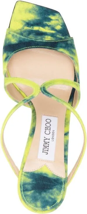 Jimmy Choo Anise 105mm denim mules Green