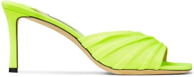 Jimmy Choo Basil 75mm open-toe mules Green